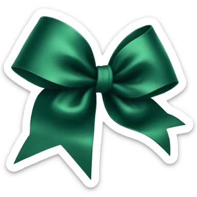 dark green bow sticker