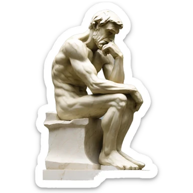 rodin-the thinker sticker