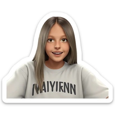 smiling girl with blue eyes sticker