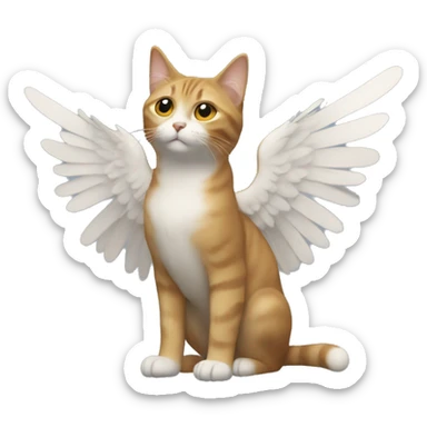 un chat avec des ailes sticker