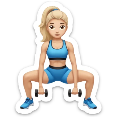 girl working out glutes abs workout  sticker