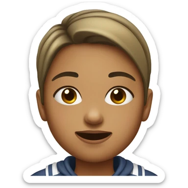 Girl playing hokey with short hair  sticker