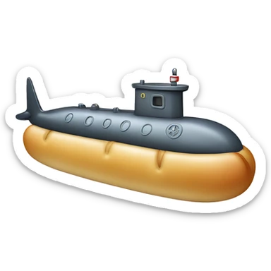 Submarine on a baguette  sticker