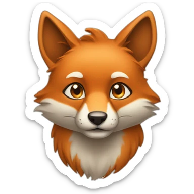 Renard qui fait un clin d oeil sticker