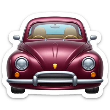 burgundy car sticker
