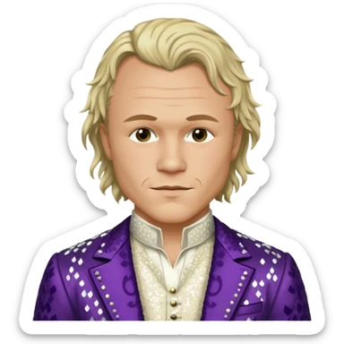Heath Ledger as Ennis Del Mar with ivory sequin outfit sticker