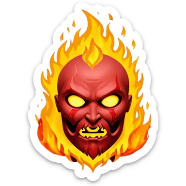 Blood of chaos in god of war with burn fire sticker