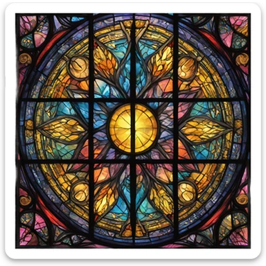stained glass window sticker