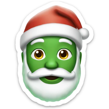 Green Santa clause  sticker
