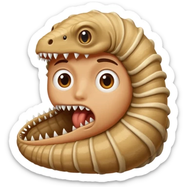 dune scarry only mouth sand worm sticker
