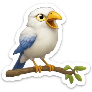 Oiseau dans la moitié de son œuf sticker
