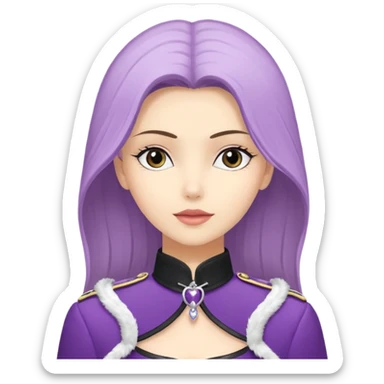 Девушка белокожая, с длинными светло-фиолетовыми волосами, в одежде для йоги, стоит в позе дерева на одной ноге, вторая нога согнута, руки вверху ладонь к ладони, в стиле бимбо пилатес, без лишних конечностей, без деревьев на фоне sticker