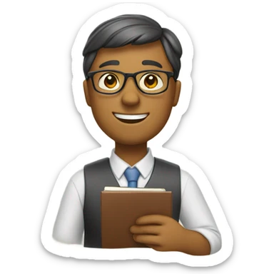 an interesting emoji with the attributes of counselors sticker