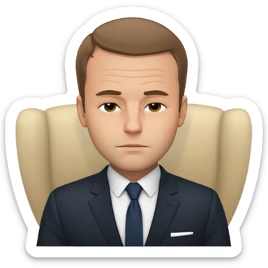 Macron entrain de dormir sticker