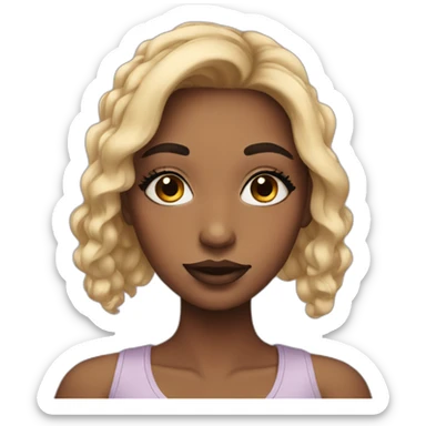 Girl with a lot of Make up sticker