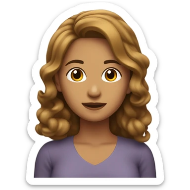 Chica castaña sticker