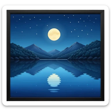 arkansas lake in the night sticker
