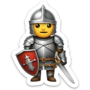 Knight in armor sticker