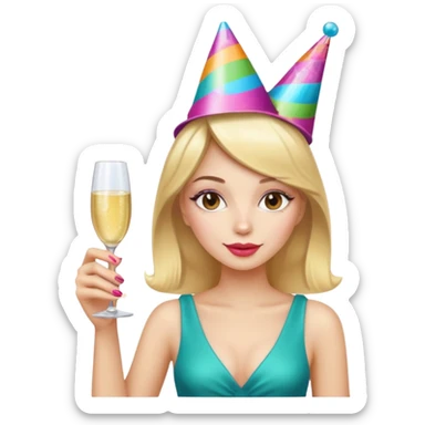 girl with nailpolish with a party vibe sticker