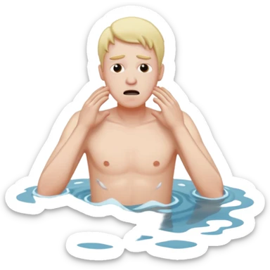 man drowning sticker