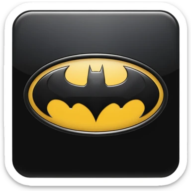 Batman logo. Full black sticker
