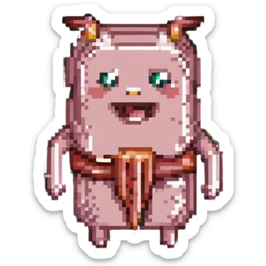 bacon with a sarcastic face sticker