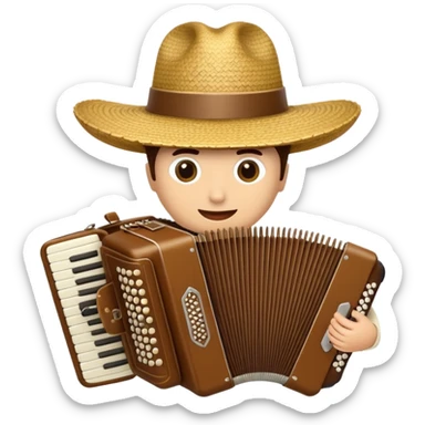 Sombrero vueltiao with an accordion sticker