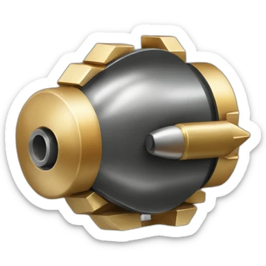 a bullet made of bits 1s and 0s sticker