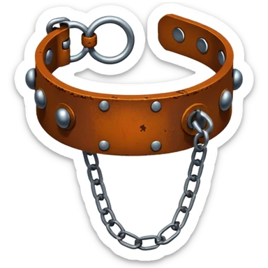 ball and chain leg cuff sticker