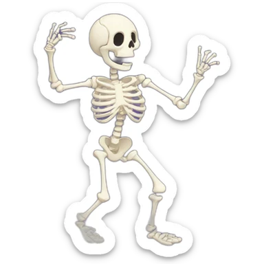 dancing skeleton sticker