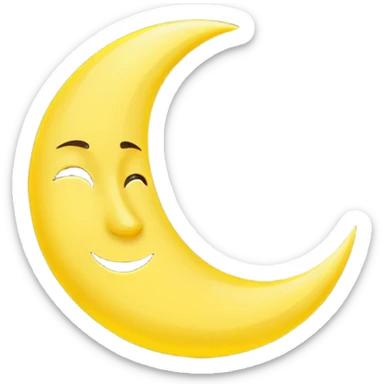 The crescent moon sticker