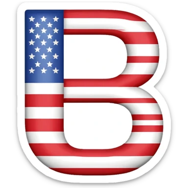 LETTER C USA  sticker