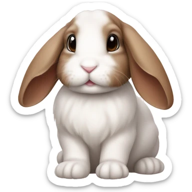 cute lop ear bunny sticker