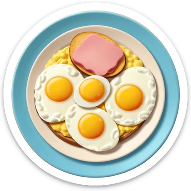 Toki Doki SPAM and eggs plate sticker
