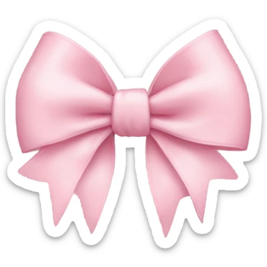 Light pink bow sticker