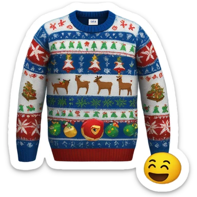 lidl ugly xmas sweater  sticker