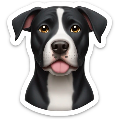 Black lab pitbull mix dog sticker