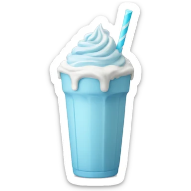 pastel blue milkshake sticker