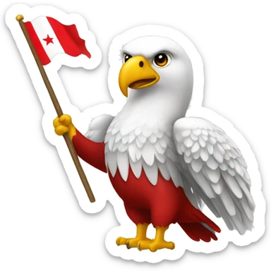 Aigle avec un drapeau de la tunisie sticker