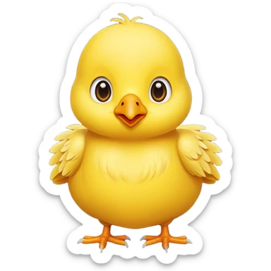 Un poussin mignon avec un coeur sticker