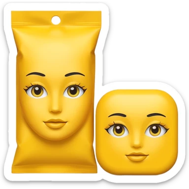 yellow makeup packaging sticker