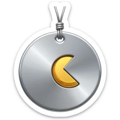 A quarter attached to a string sticker