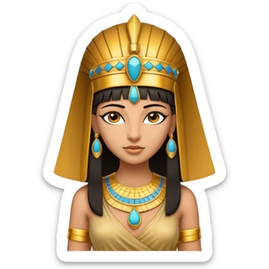 fullbody Cleopatra, high-detailed, realistic, front view sticker