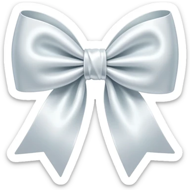 white satin bow sticker