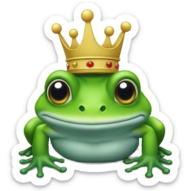 Grenouille avec une couronne sticker