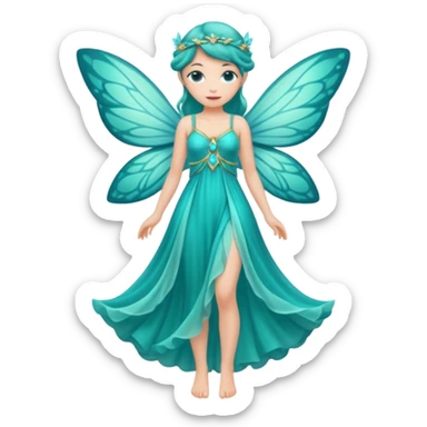 Turquoise fairy full body sticker