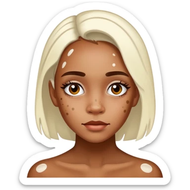 Girl with vitiligo  sticker