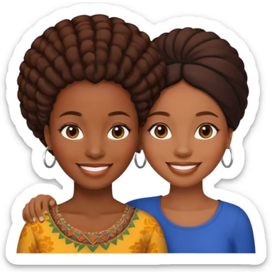 Ma meilleur amie et moi (femme) africaine  sticker