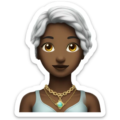 mystical girl with necklace sticker