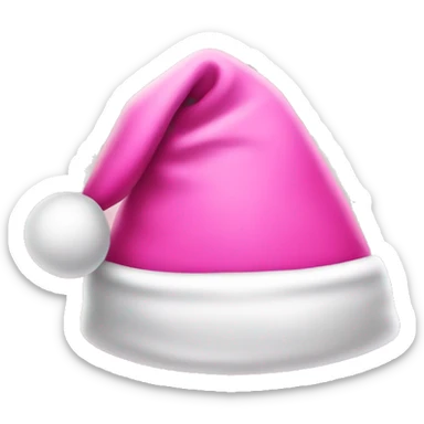 Pink Santa hat sticker
